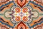 Laguna agate kaleidoscope repeating mirror-effect pattern. Abstract Art Print